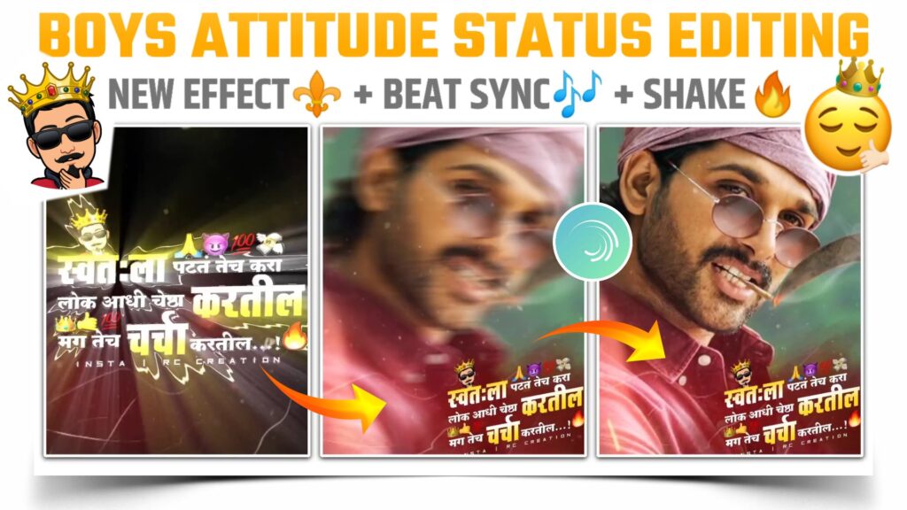 Boys attitude status editing in alight motion