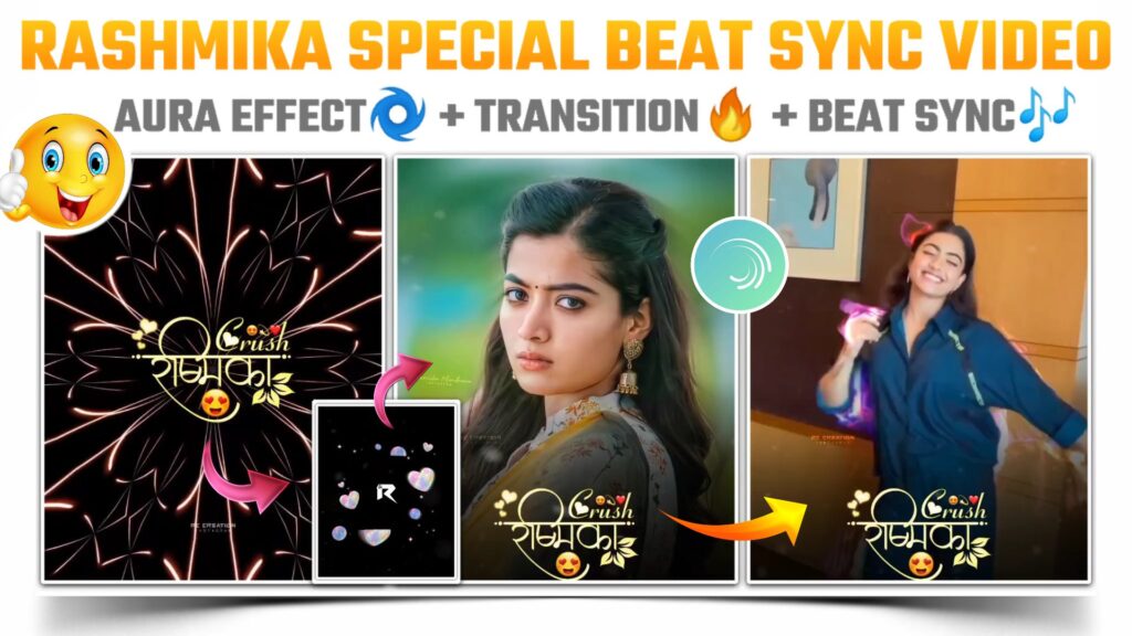 Rashmika special beat sync status video editing