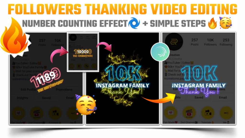 How to make follower thanking video in alight motion