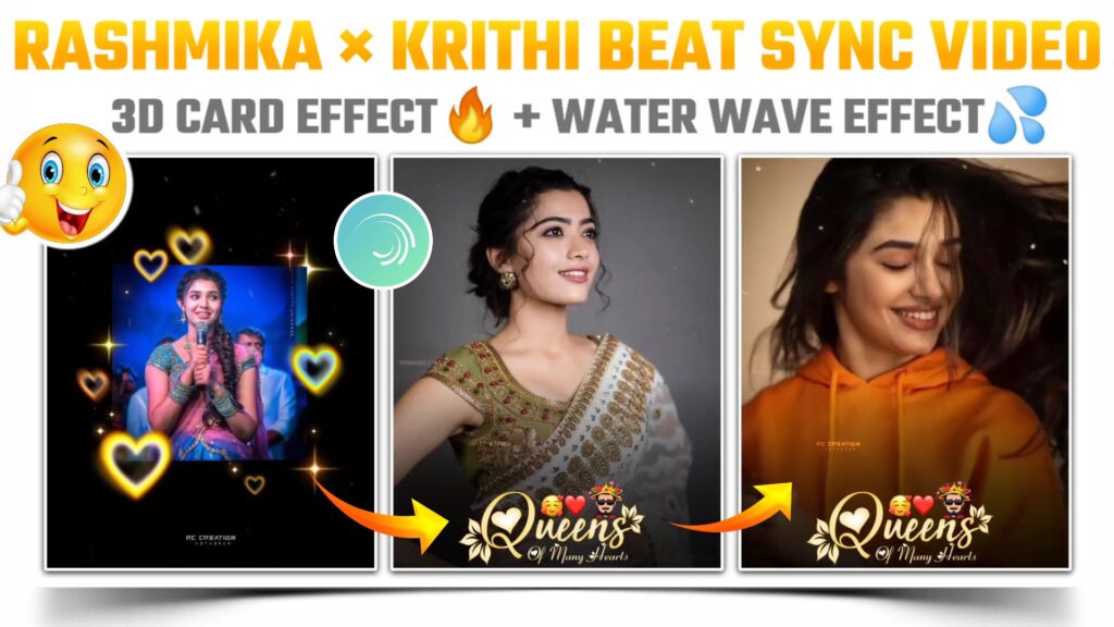 How to make rashmika - krithi beat sync status video