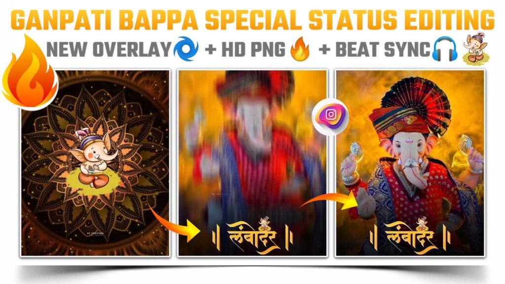 Ganpati bappa special status video editing