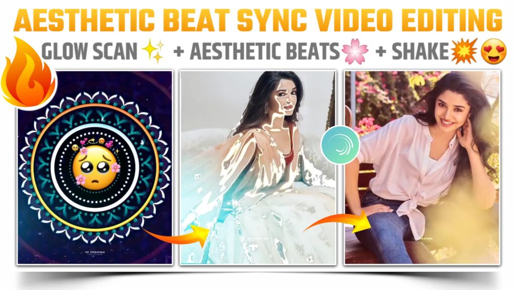 Aesthetic beat sync video editing in alight motion