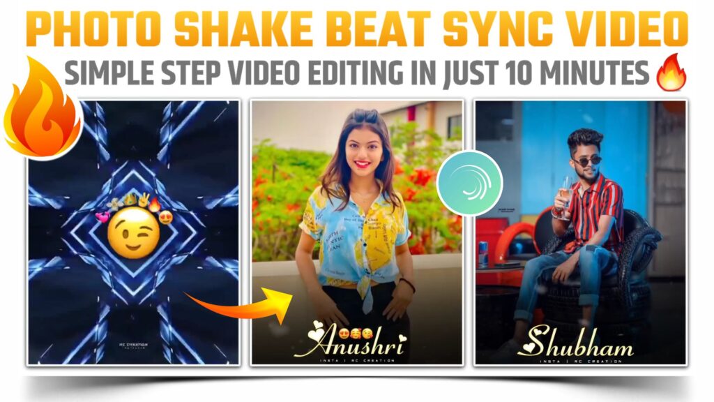 Trending shake effect beat sync status video editing