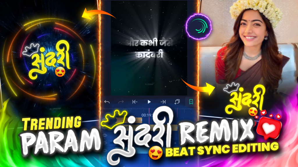How To Make Param Sundari Beat Sync Status Video?