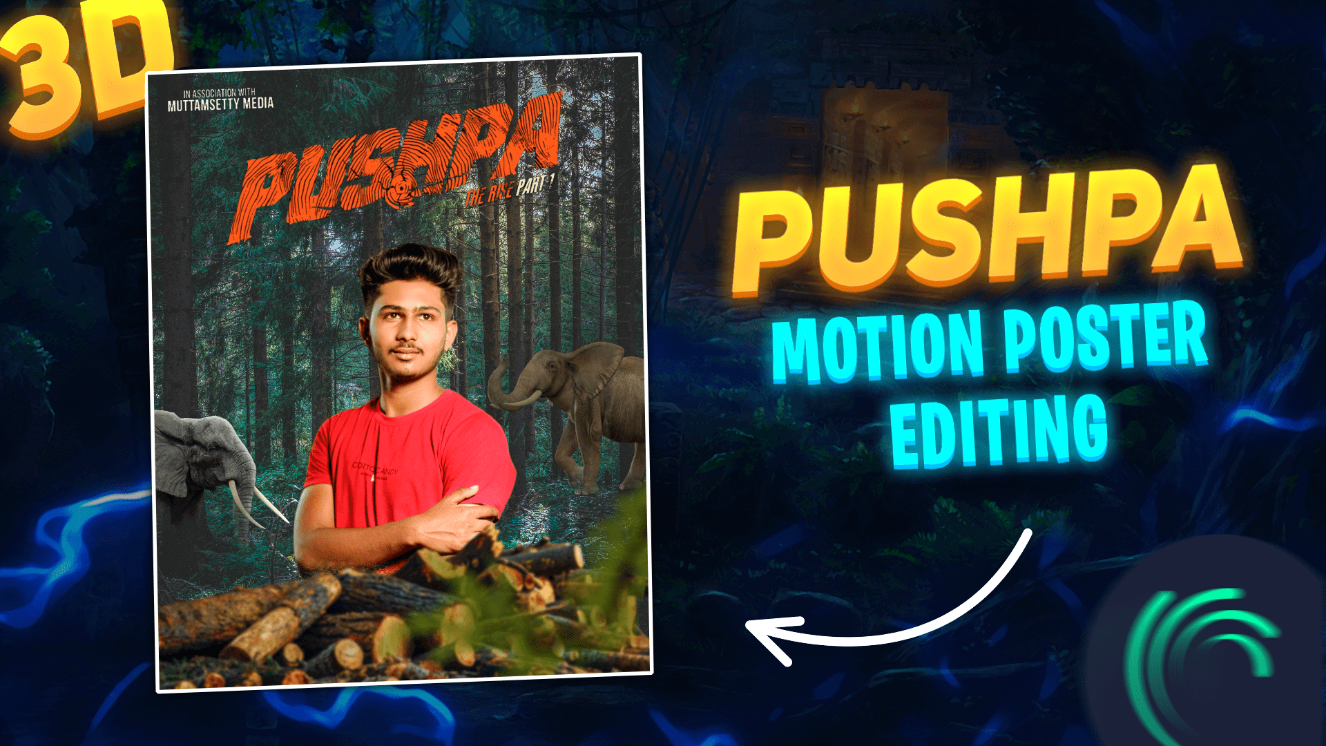 Pushpa Movie Motion Poster Editing