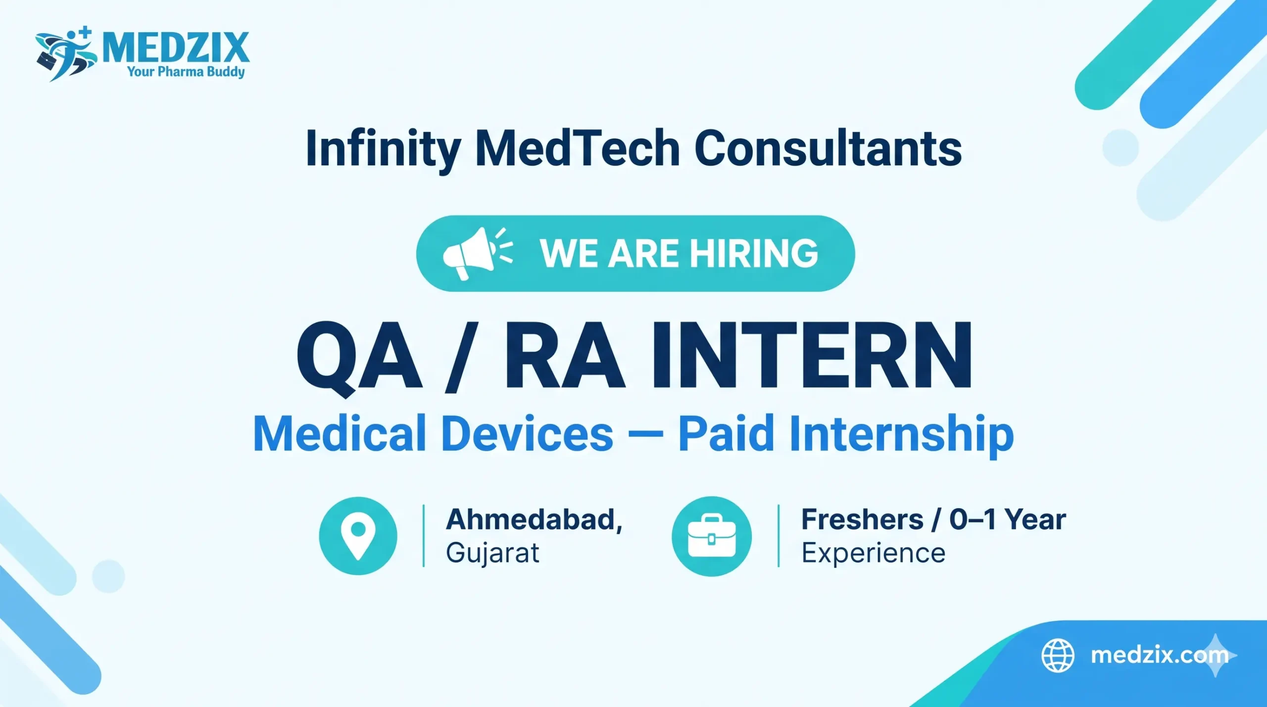 QA / RA Intern Jobs at Infinity MedTech Consultants | Ahmedabad