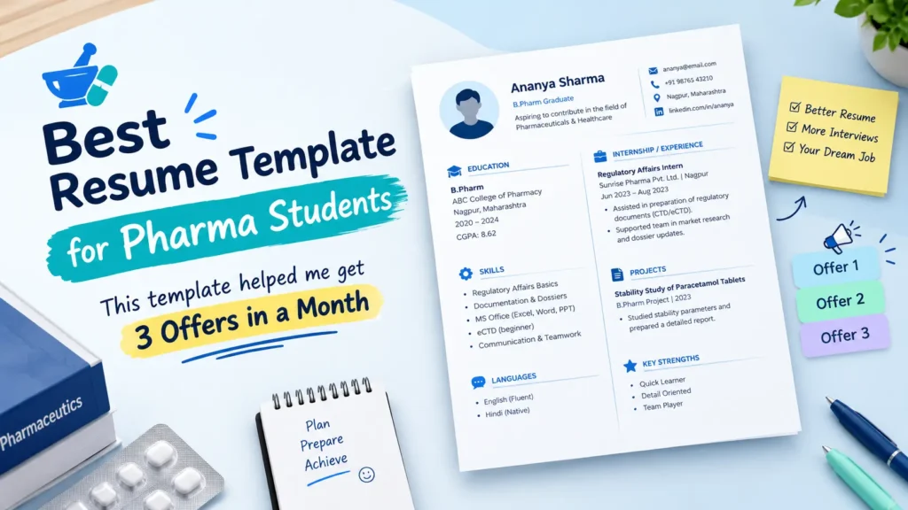 Best Resume Template for Pharma Students