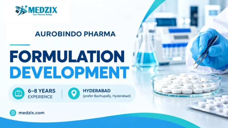 Aurobindo Pharma Formulation Development Jobs