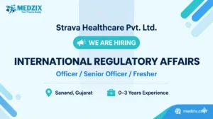 International Regulatory Affairs Jobs at Strava Healthcare Pvt. Ltd. – Sanand