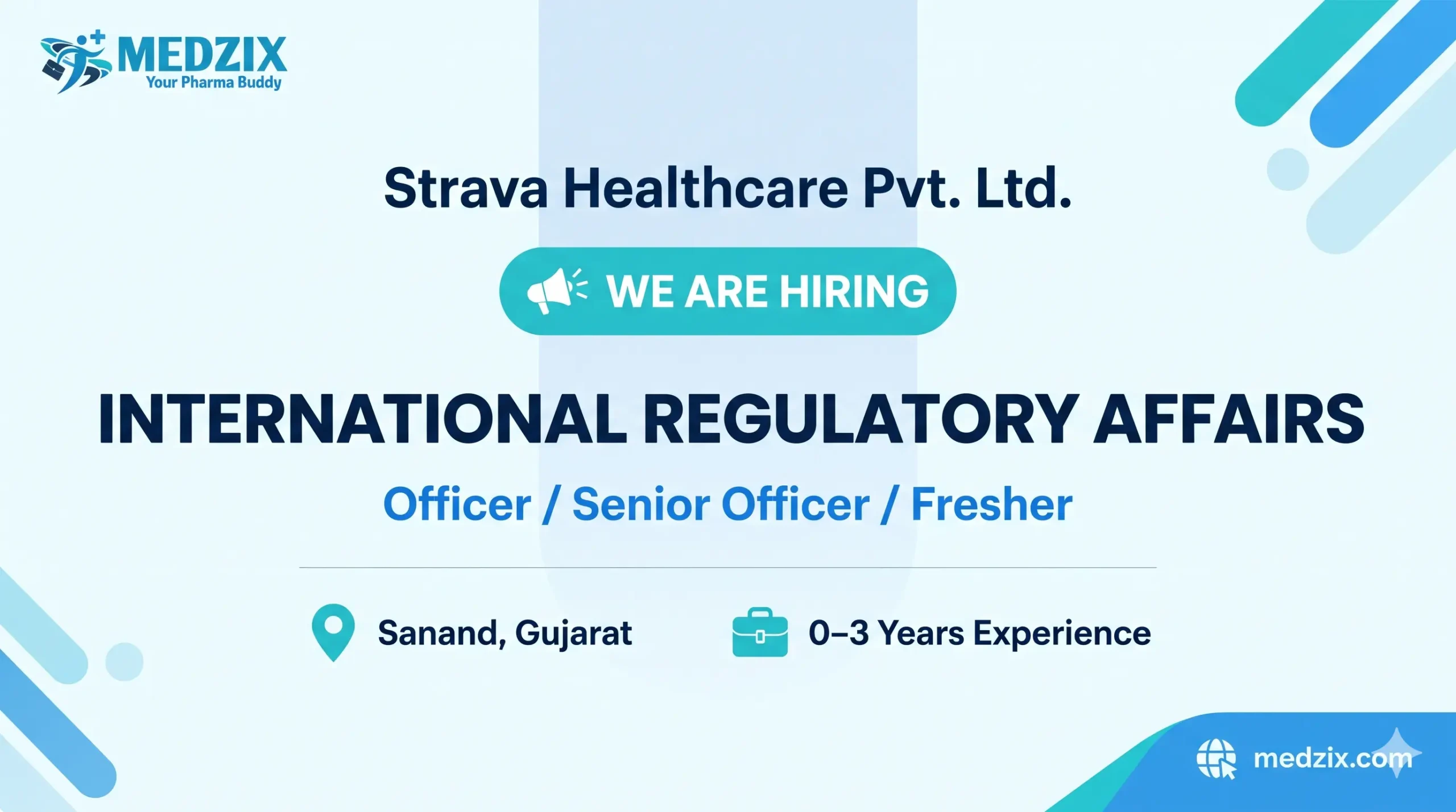 International Regulatory Affairs Jobs at Strava Healthcare Pvt. Ltd. – Sanand